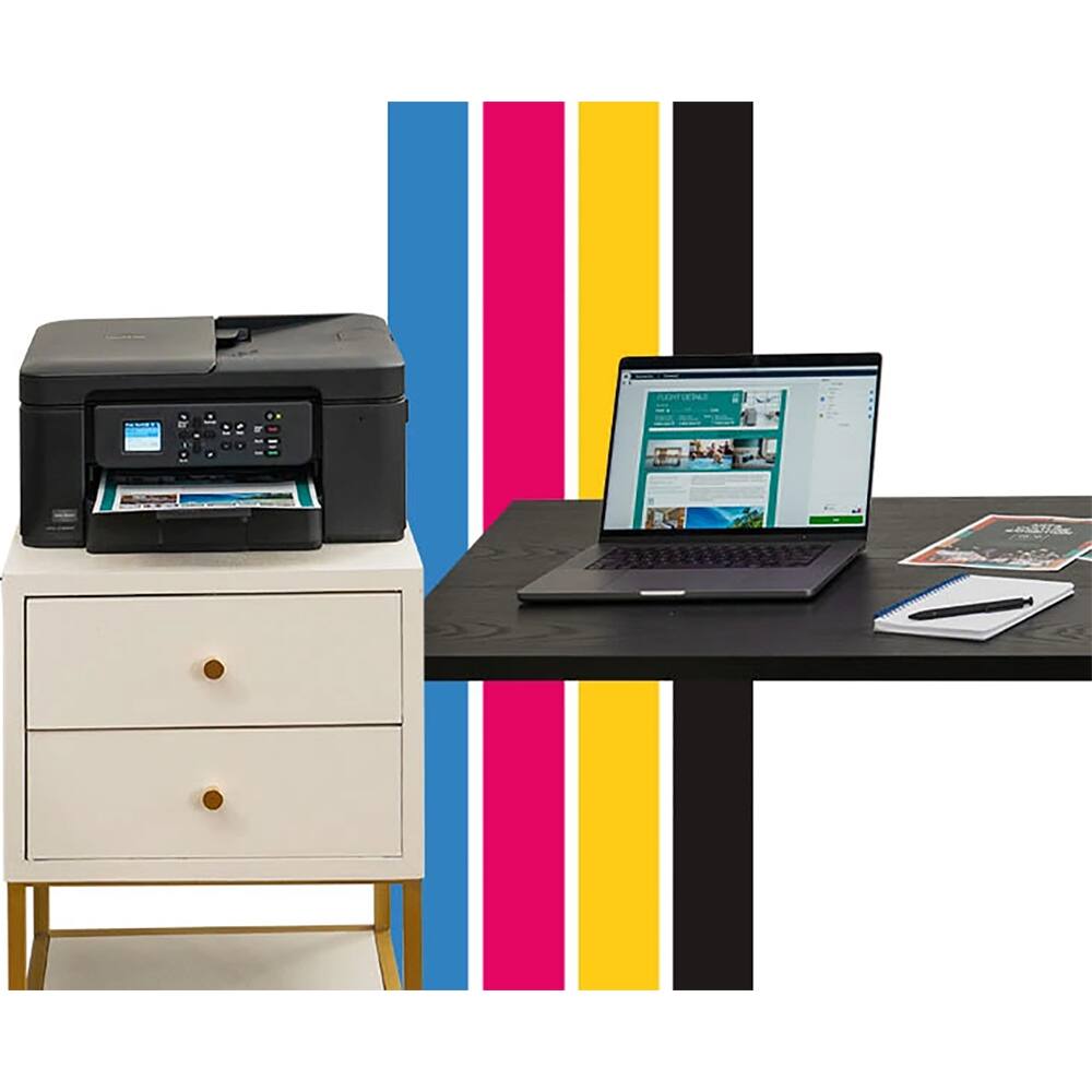 Alt View 7. Brother - Work Smart 1360 Wireless All-in-One Inkjet Printer with Auto Duplex Printing MFC-J1360DW + Print Like A Pro Bundle.