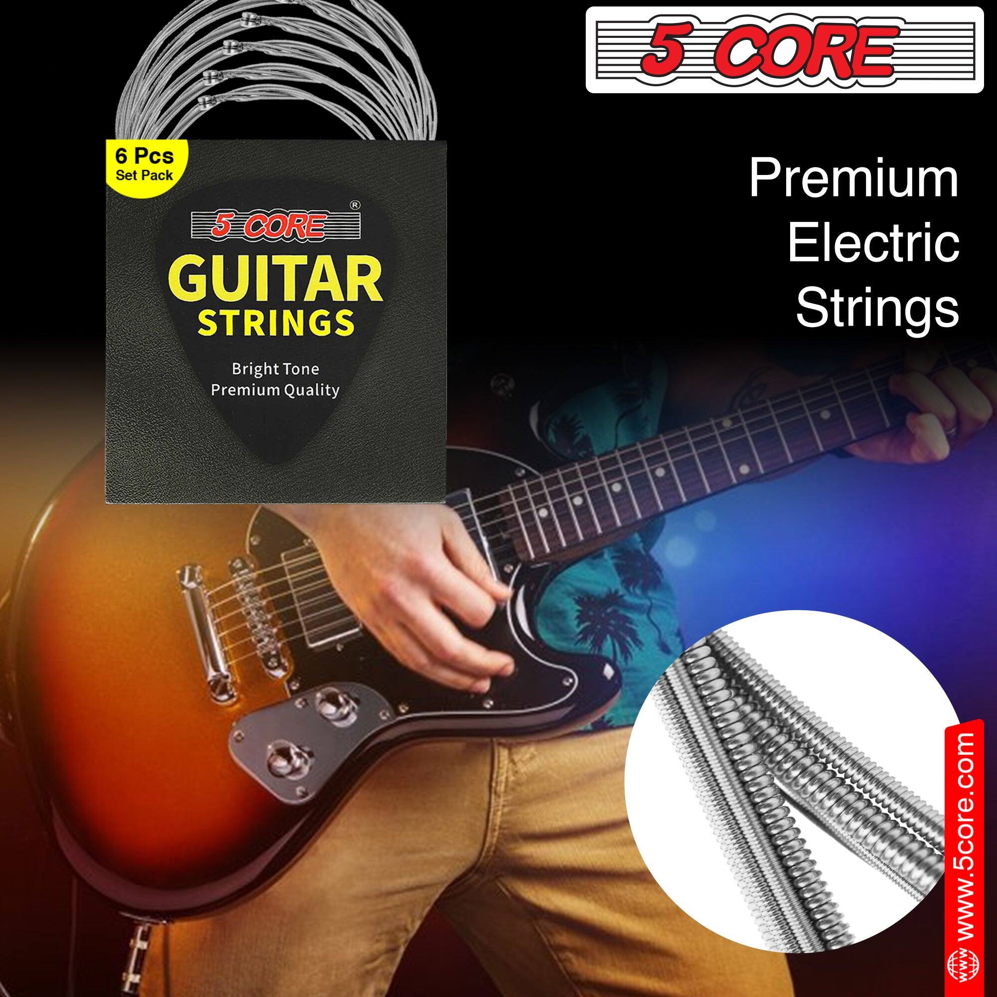 5 CORE  
GUITAR STRINGS  
Bright Tone  
Premium Quality  

6 Pcs Set Pack  

Premium Electric Strings  

www.5core.com