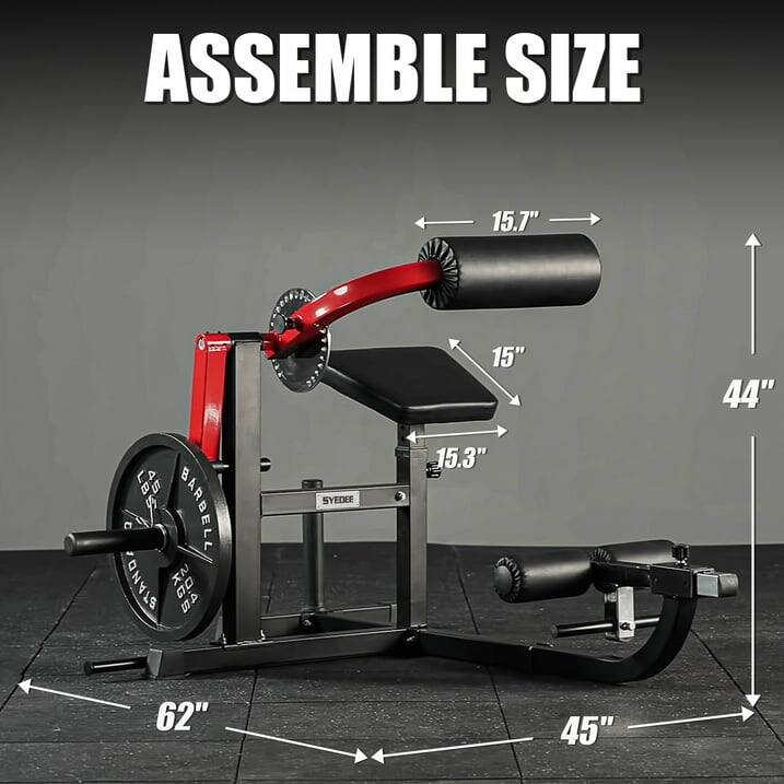 ASSEMBLE SIZE 15.7" LB 45 KGS 20. SYEDEE 15" 15.3" 44" 62" 45"