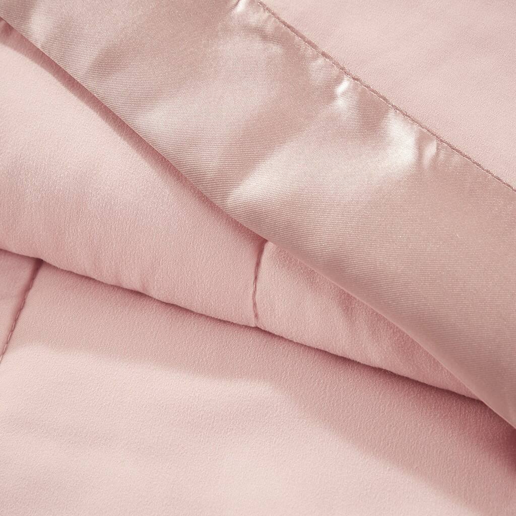 Alt View 5. Gracie Mills - Gracie Mills Larry All-Season Down Alternative Blanket with Satin Trim - Blush.