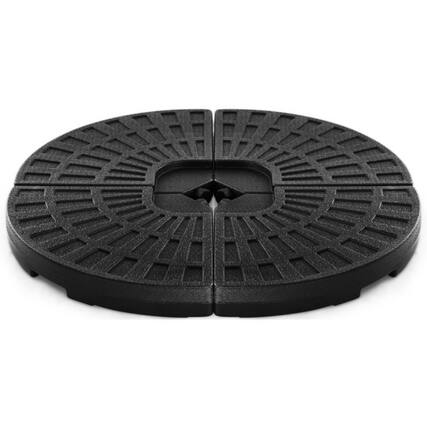 Front. Mondawe - 4 Pieces Round Cantilever Umbrella Base with Carry Handles for Garden - Black.