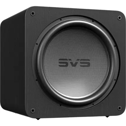 Angle. SVS - SB17-Ultra R|Evolution 17" Powered Subwoofer - Black Oak Veneer.