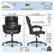Left. Serta - Hannah Upholstered Executive Office Chair with Pillowed Headrest - Smooth Bonded Leather - Black.
