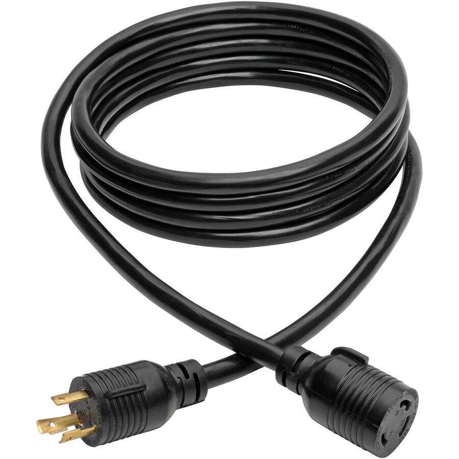 Alt View 3. Tripp Lite - Tripp Lite by Eaton Power Extension Cord NEMA L6-30P to NEMA L6-30R - Heavy-Duty 30A 250V 10 AWG 14 ft. (4.27 m) Black - Black.