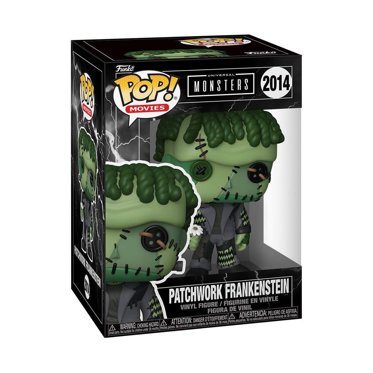 Funko POP! Movies  
Universal Monsters 2014  
Patchwork Frankenstein  
Vinyl Figure / Figurine en Vinyle / Figura de Vinilo / Figura de Vinil  
Warning: Choking Hazard - Small parts. Not for children under 3 years.  
Attention: Danger d'étouffement - Petites pièces. Ne convient pas aux enfants de moins de 3 ans.  
Advertencia: Peligro de asfixia - Piezas pequeñas. No es adecuado para niños menores de 3 años.