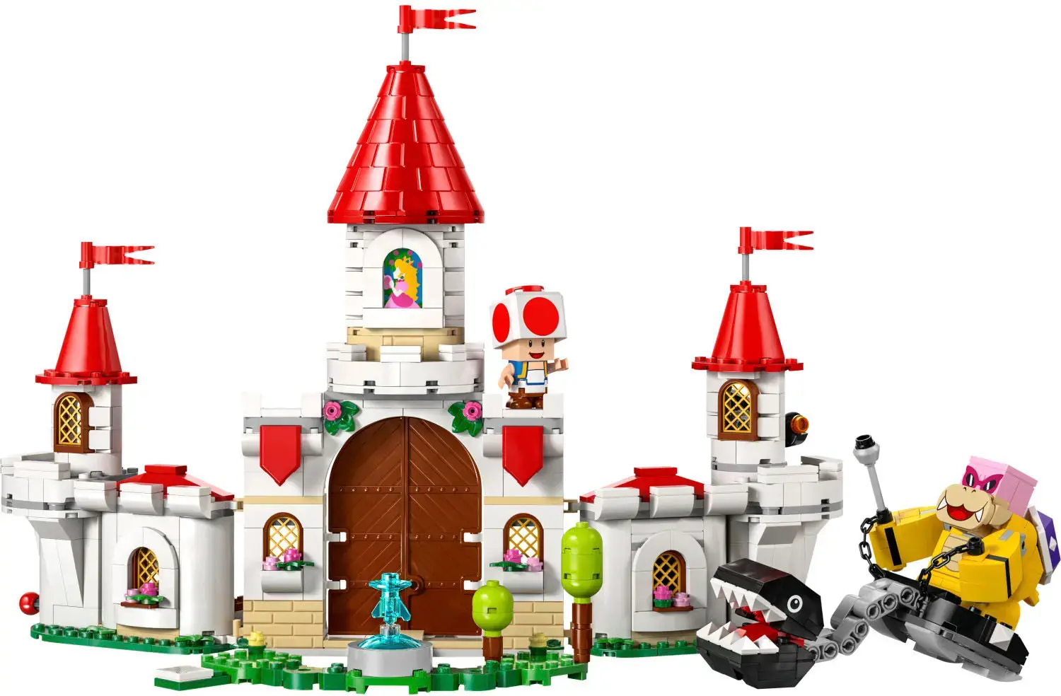 Zoom in on Angle. LEGO - Super Mario Battle with Roy at Peach’s Castle Playset and Mario Toy 71435.