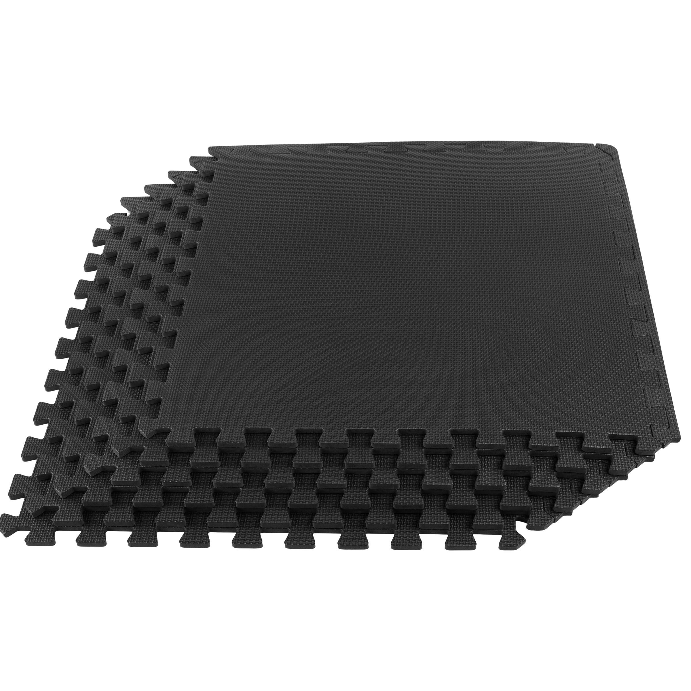 Stalwart - 24-Inch EVA Foam Tiles 6-Pack - Black