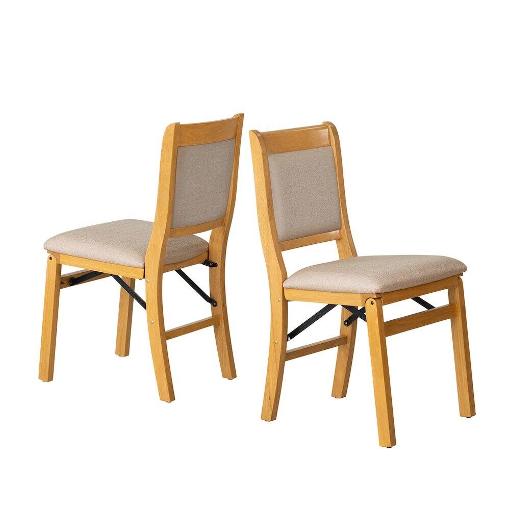 Left. East West Furniture - Waco Dining Chairs with PU Leather Seat - Oak.