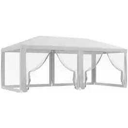 Outsunny - 10' x 20' Party Tent, Outdoor Wedding Canopy & Gazebo with Removable Sidewalls, Shade Shelter for Events, BBQs - White