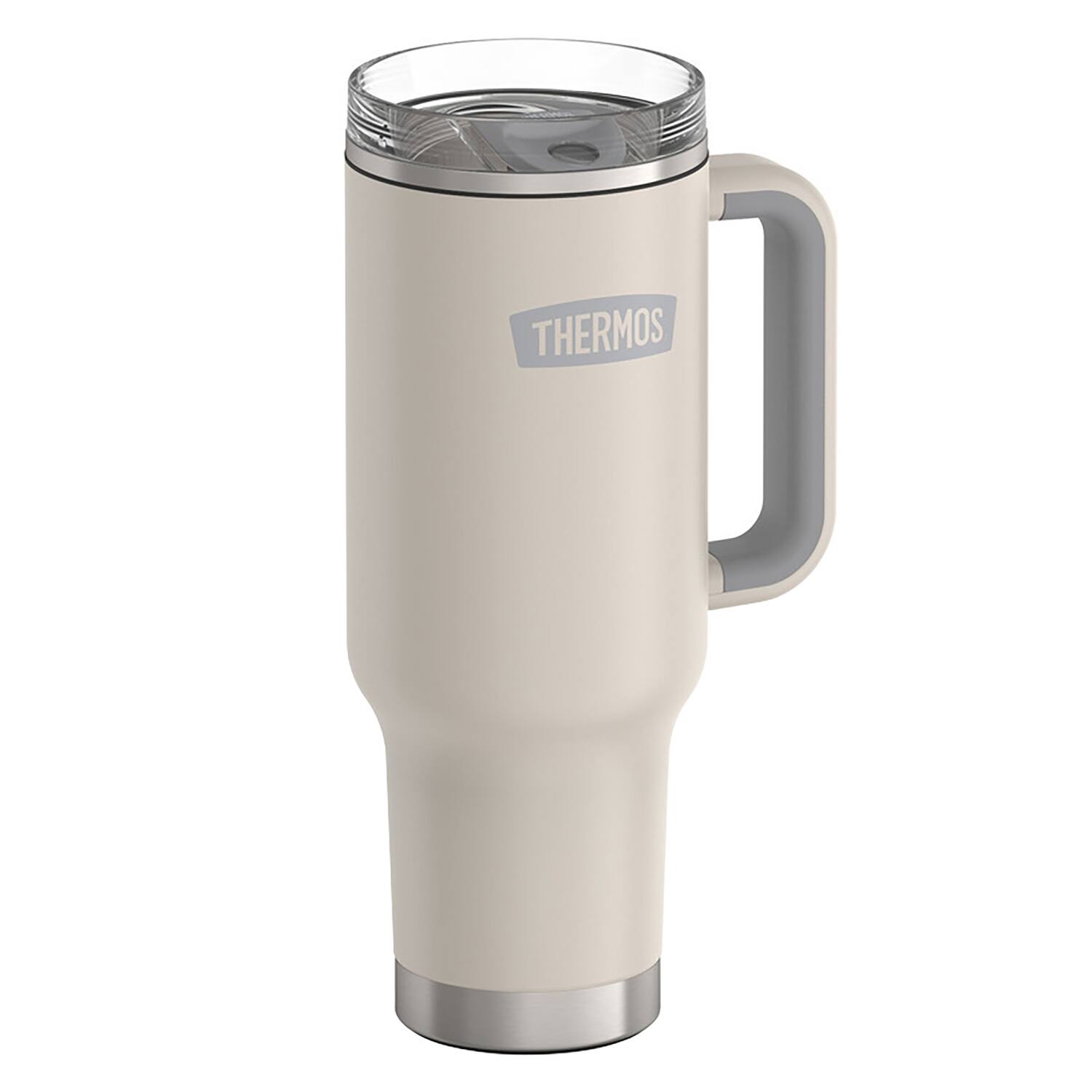Alt View 8. Thermos - Thermos 40 oz Stainless Steel Cup Holder Mug w/ Straw - Sandstone - Sandstone.