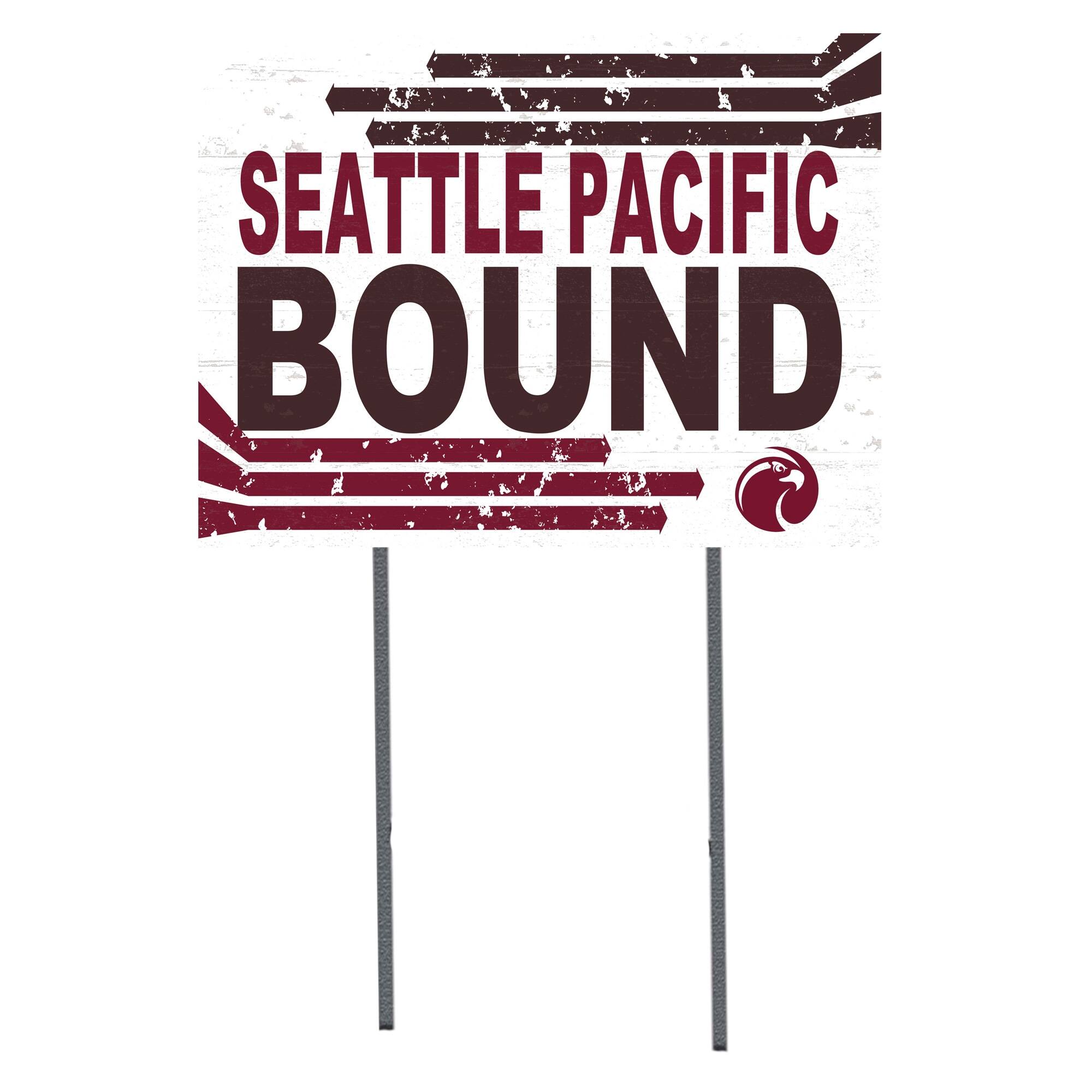 White Seattle Pacific Falcons 18" x 24" Bound Yard Sign
