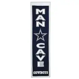 Winning Streak Sports - Dallas Cowboys 8" x 32" Man Cave Banner - Multicolor