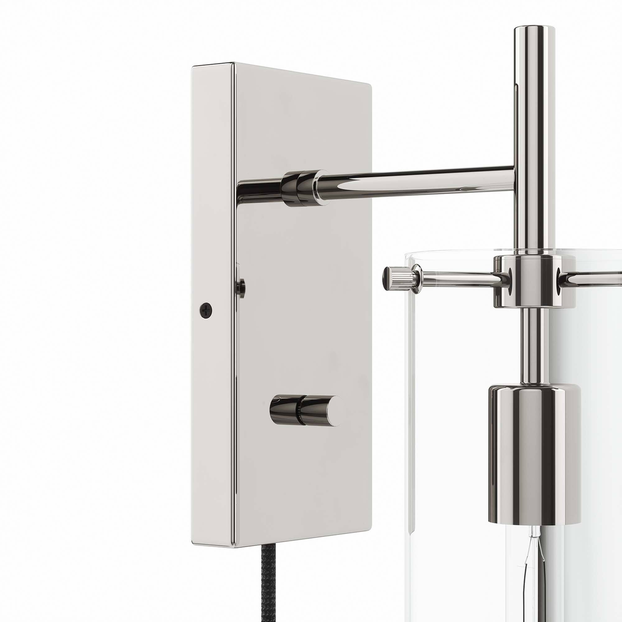 Alt View 7. Modway - Skylark Wall Sconce by Modway - Clear Polished Nickel.