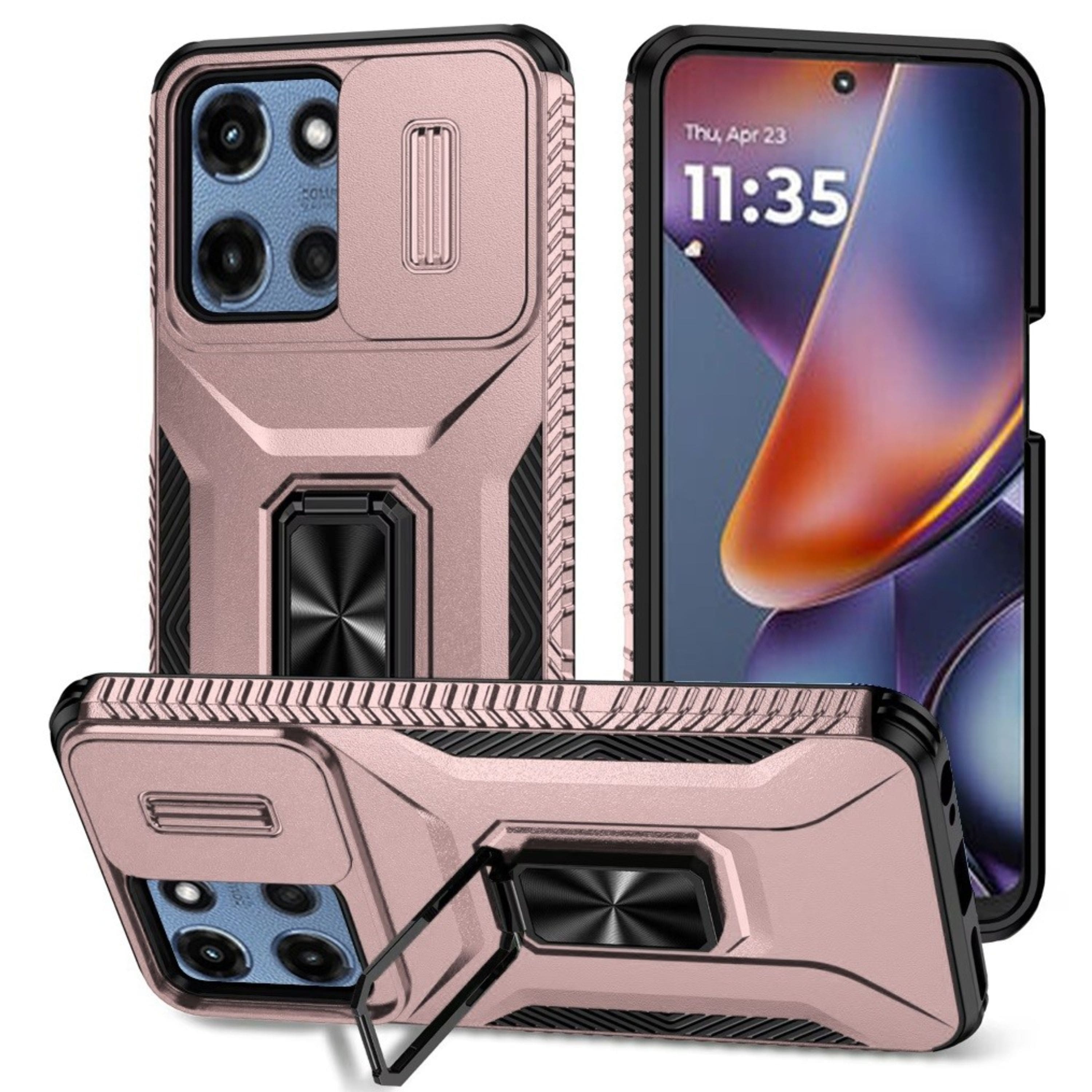 Kitcheniva - Rugged Complete Protection Case With Tempered Glass For Moto G 2025/2026/G Play 2026 - Rose Gold price history on PriceWatchPro