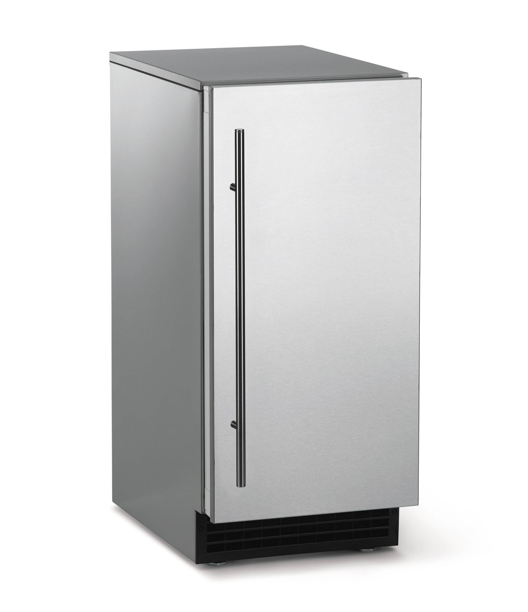 Angle. Scotsman - 35 lb Panel Ready Indoor Gourmet Clear Ice Machine with Pump - Panel Ready.