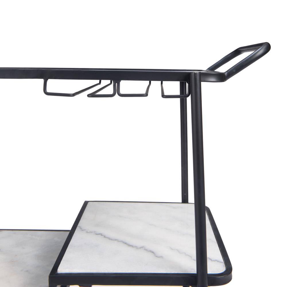 Alt View 4. Hivvago - Constanza Bar Cart Black - Black.