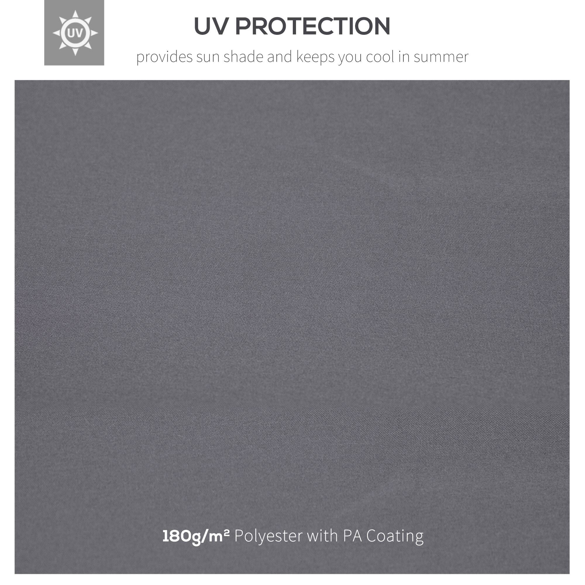 UV PROTECTION provides sun shade and keeps you cool in summer

180g/m2 Polyester with PA Coating