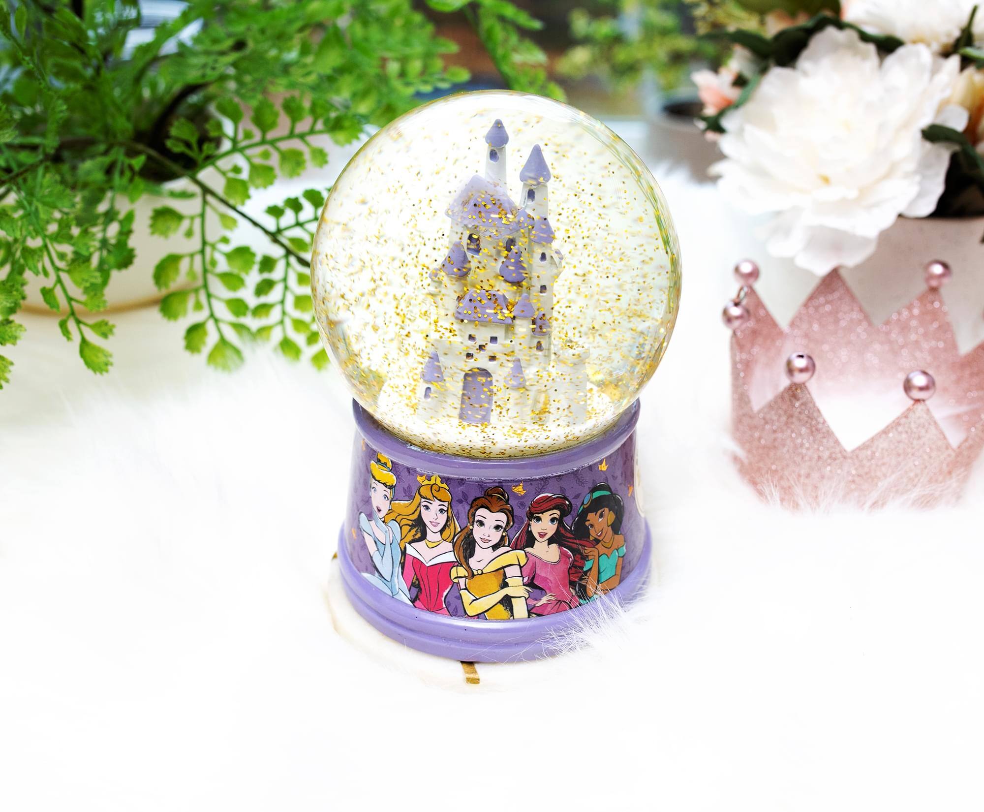 Alt View 10. Disney - Disney Princess Castle Light-Up Snow Globe | 6 Inches Tall - Purple.