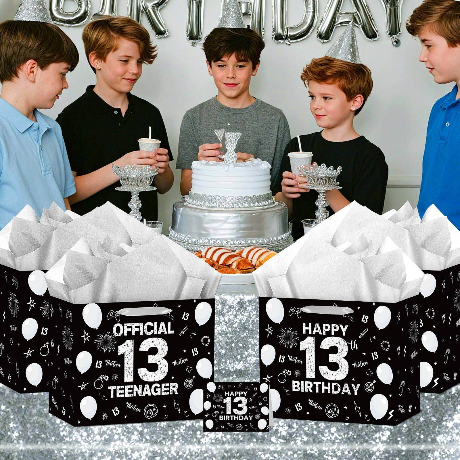 Sure, here is the corrected and grouped text:

---

**Official 13 Teenager**

**Happy 13th Birthday**

**Happy 13th Birthday**

---

This text is likely from the decorations and tableware in the image.