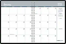 House of Doolittle - 2026-2027 8.5" x Calendar Year Monthly Planner, Paperboard Cover - Black