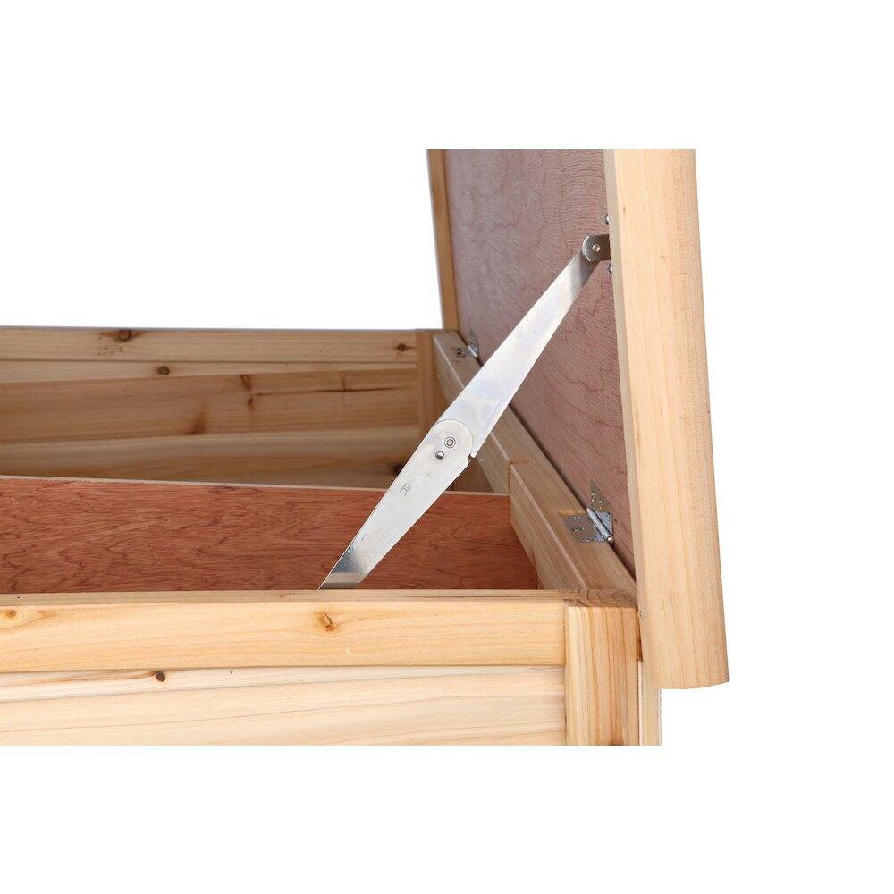 Alt View 3. TRIXIE - Natura Double Weatherproof Outdoor 2-Story Wooden Animal Hutch - Natural.