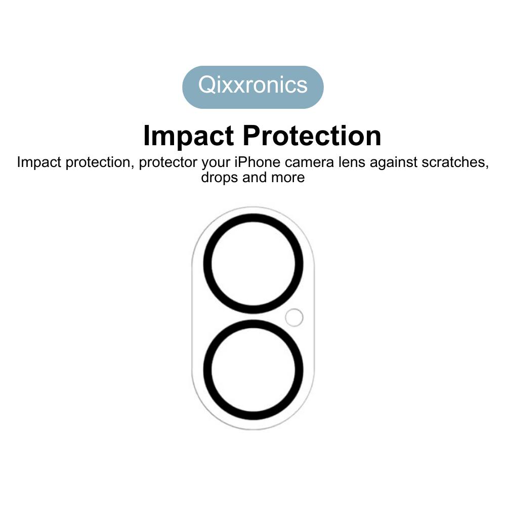 Qixxronics, Impact Protection, Impact protection, protector your iPhone camera lens against scratches, drops and more, 8