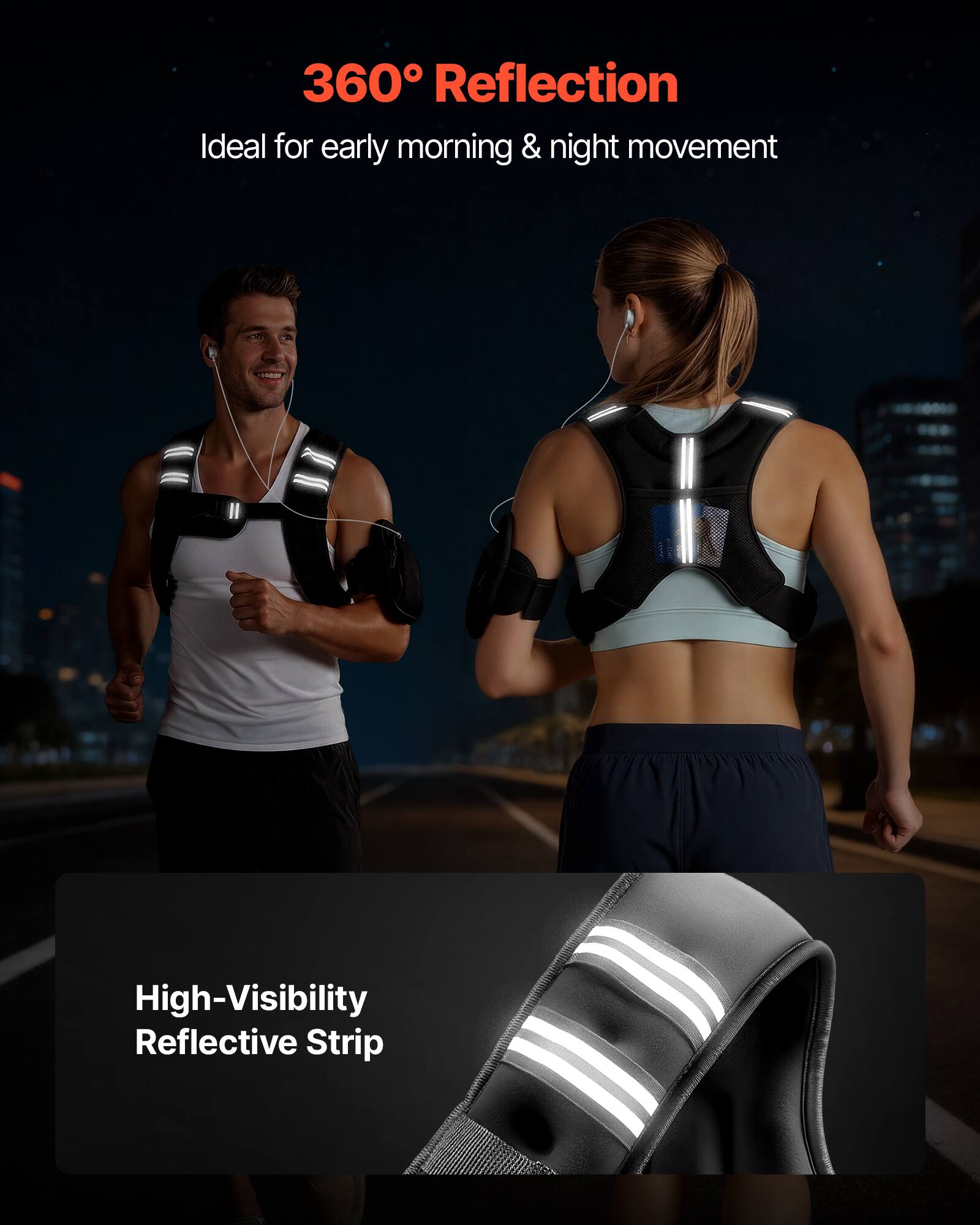 360° Reflection  
Ideal for early morning & night movement  

High-Visibility Reflective Strip