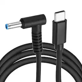 Unique Bargains - 4.9FT USB C to DC 4.5x3mm PD Charging Cable, 20V/3.25A 65W, for Router, Camera, TV Box, Desk Lamp - Black