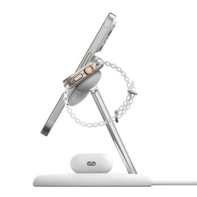 Apple - Belkin 3in1 ホワイト Belkin BoostCharge Pro Fast Wireless Charging for Apple