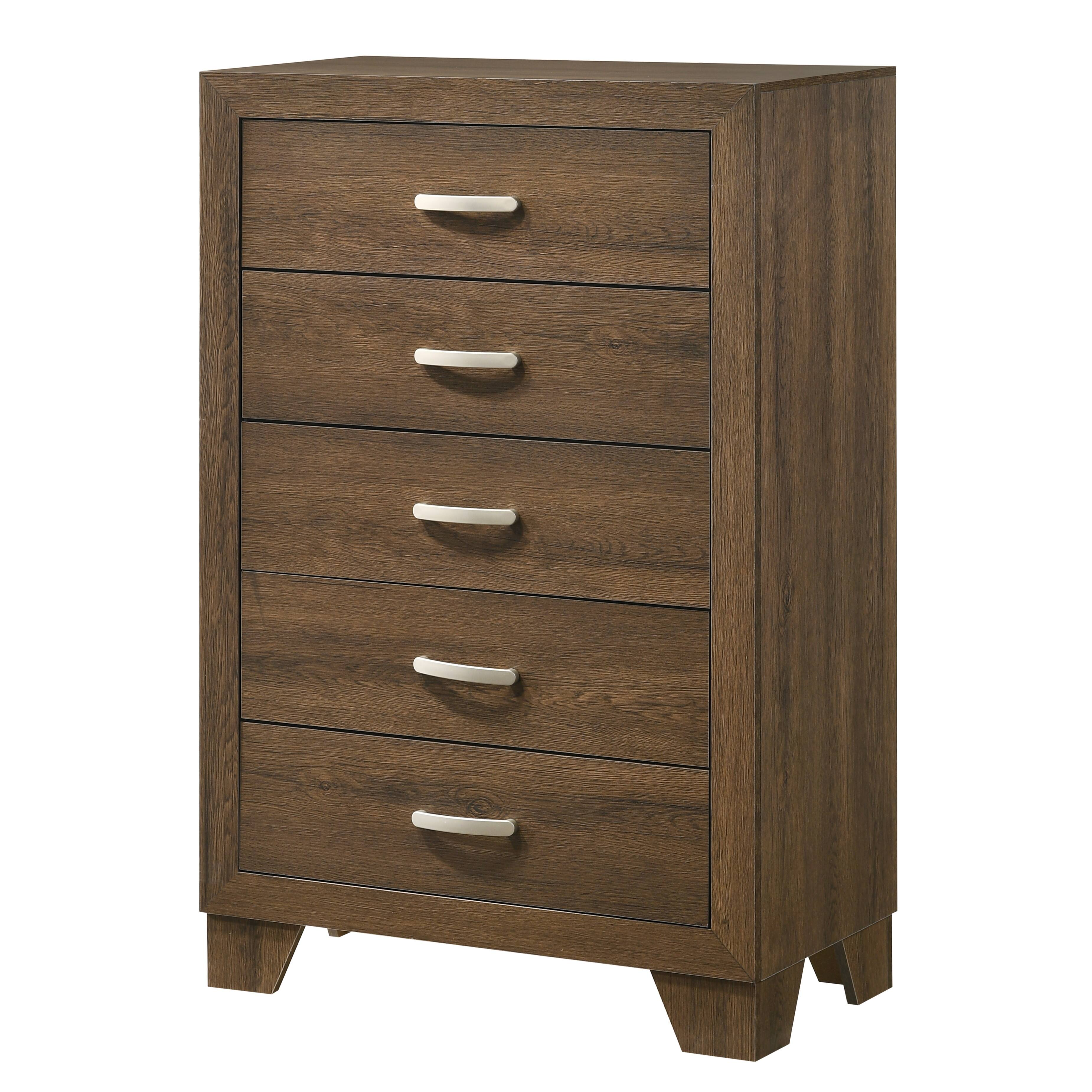 Angle. TinyHomie - Miquell Oak Finish Chest - Oak.