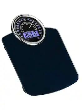 Stamp n Camp - Digital scale tempered glass platform, highly accurate ideal for bathroom use, Advanced Technology, Digital Display - Blue + LB Version