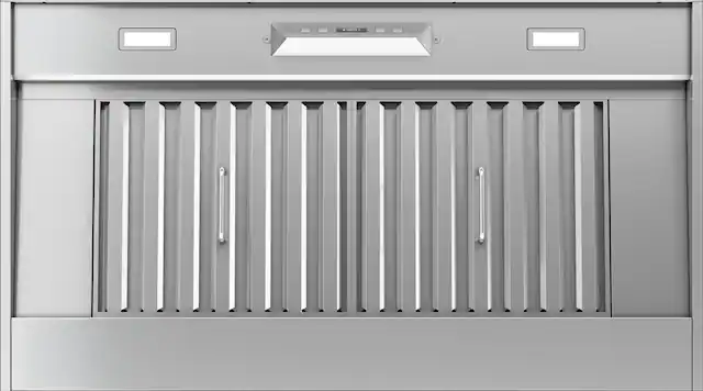 Front. Zephyr - Monsoon II 42 in. 650 CFM Insert Mount Range Hood with LED Light - Stainless Steel.