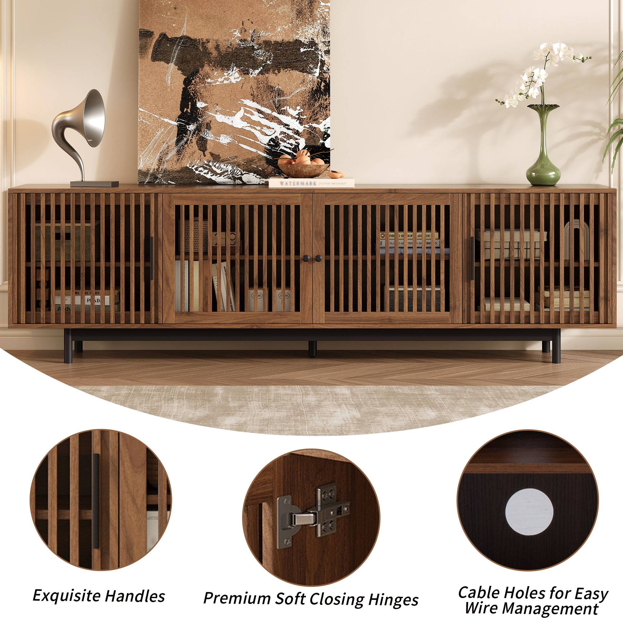 Exquisite Handles  
Premium Soft Closing Hinges  
Cable Holes for Easy Wire Management