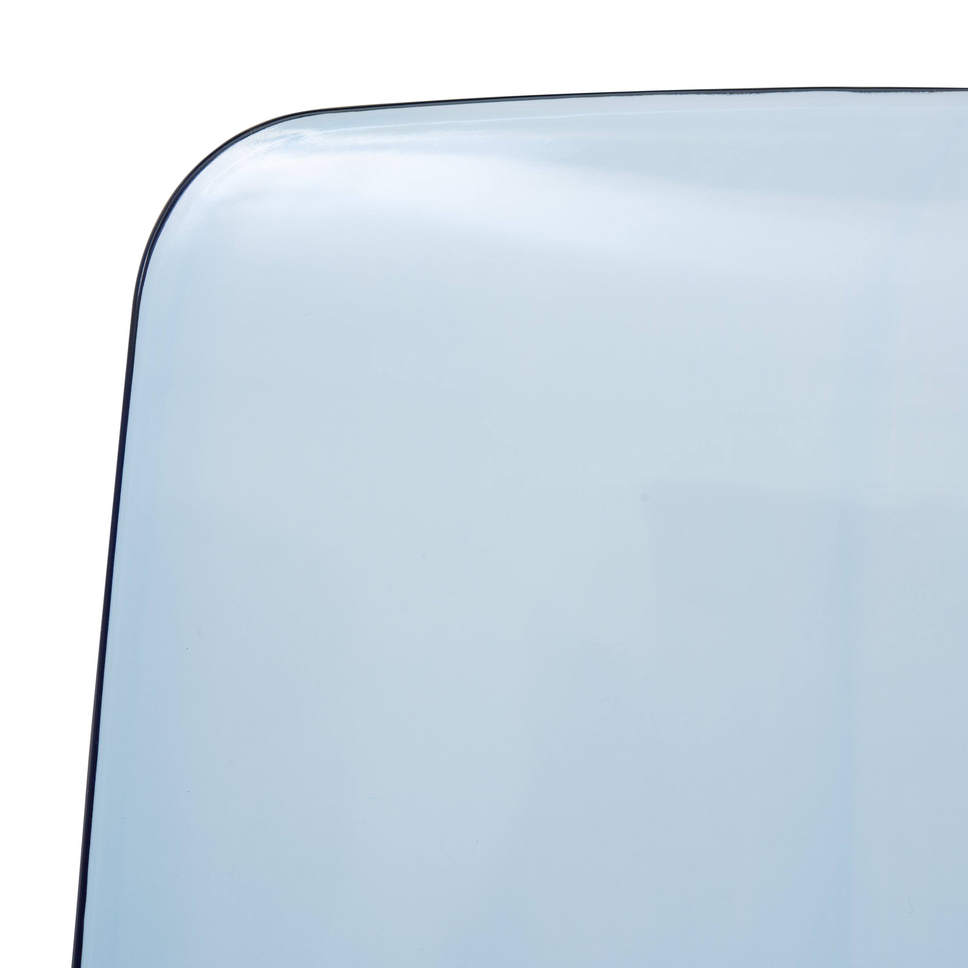 Alt View 2. LeisureMod - Murray Modern Stackable Acrylic Accent Dining Chair with Transparent Seat for Dining Room, Kitchen & Office - Transparent Blue.