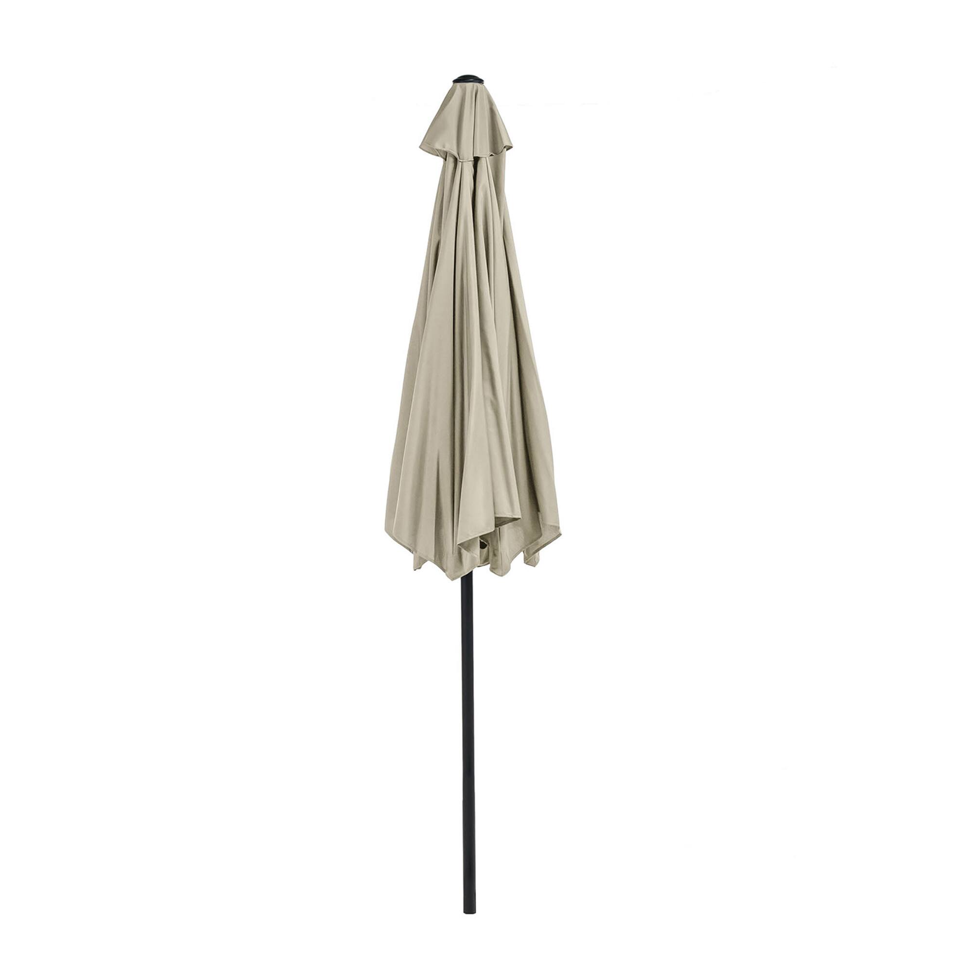 Angle. Vaczon - 9' Outdoor Patio Umbrella with Crank Lift and 30° Tilt, UV50+ Market Umbrella with Steel Frame and Polyester - Beige.