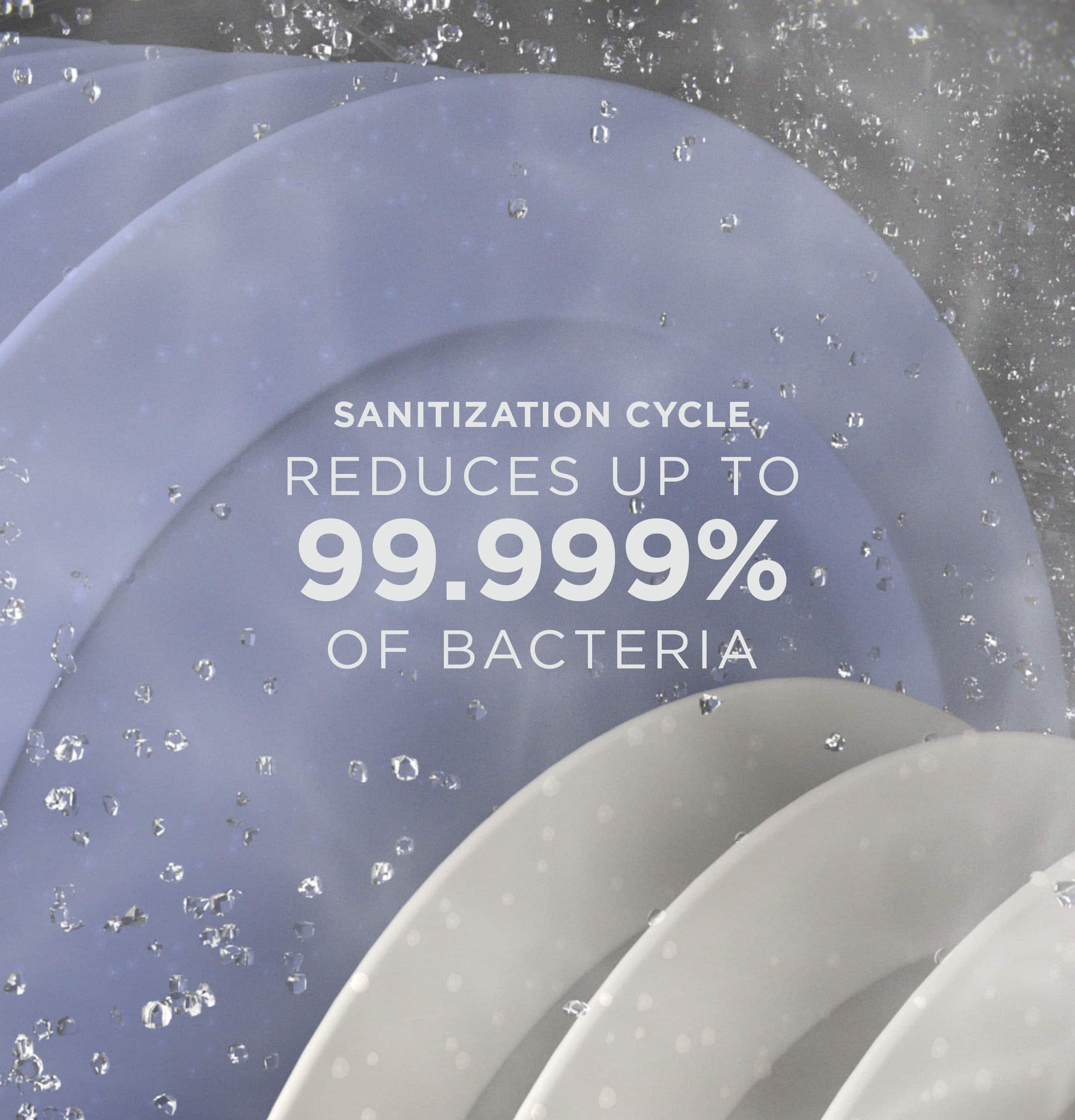 Sanitization Cycle Reduces Up to 99.999% of Bacteria