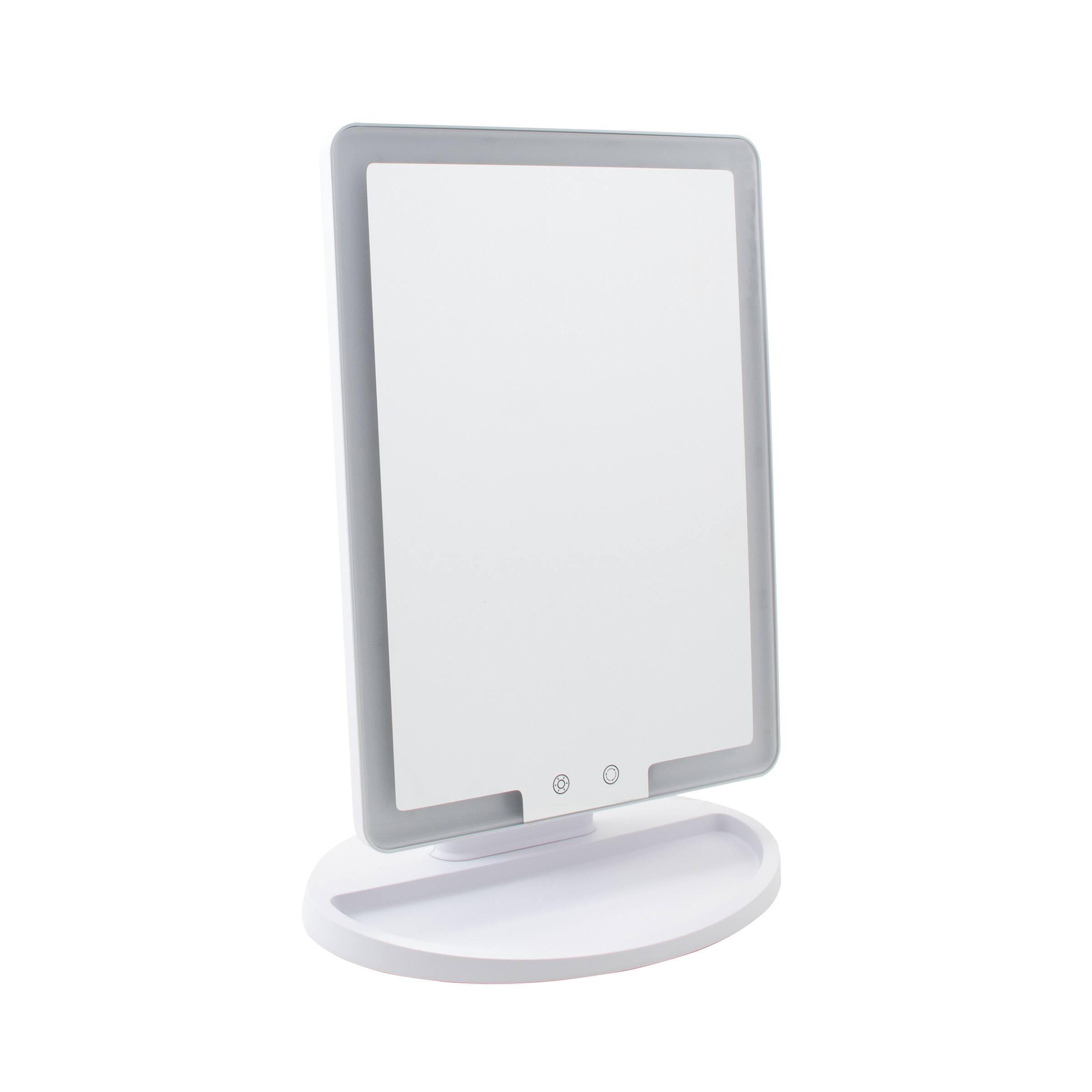 Left Zoom. Glo-Tech - Lighted Edge LED Vanity Mirror - White.