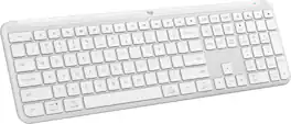 Logitech - K950 Signature Slim Full-size Wireless Keyboard for Windows and Mac with Quiet Typing - Off-White