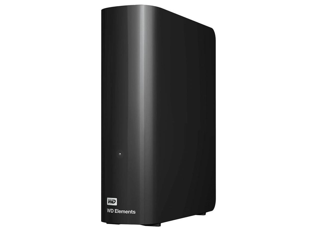 Angle. Western Digital - WD Elements 12TB USB 3.0 Desktop External Hard Drive WDBWLG0120HBK-NESN Black - Black.