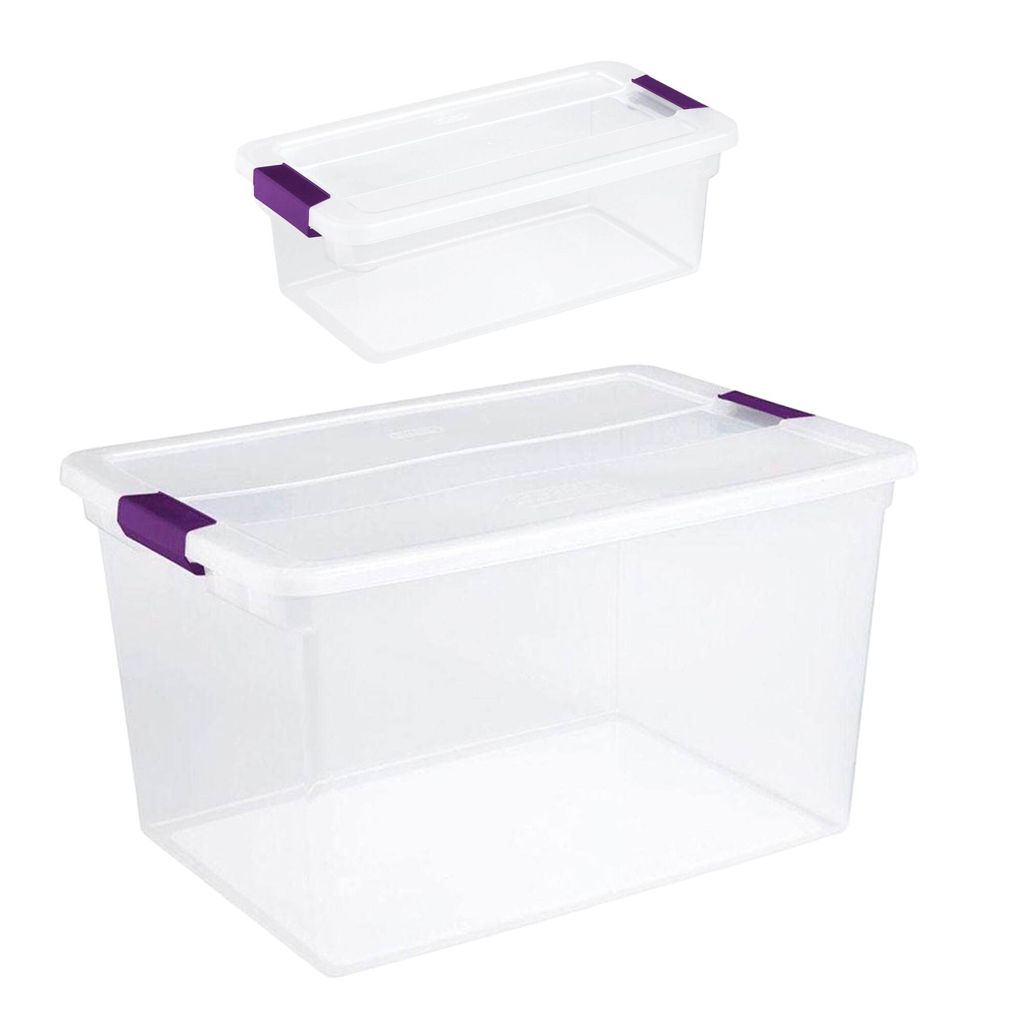 Sterilite - 66 Quart Storage Totes, 6 Pack, and 6 Quart Storage Totes, 12 Pack