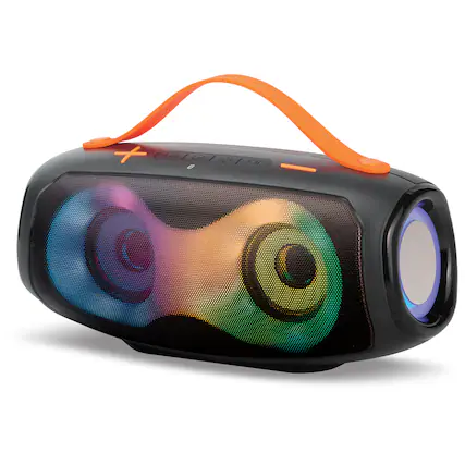 Front. iLive - iLive IPX4 Splash Wireless Bluetooth Water Resistant Speaker with LED Lights, ISBW414B.