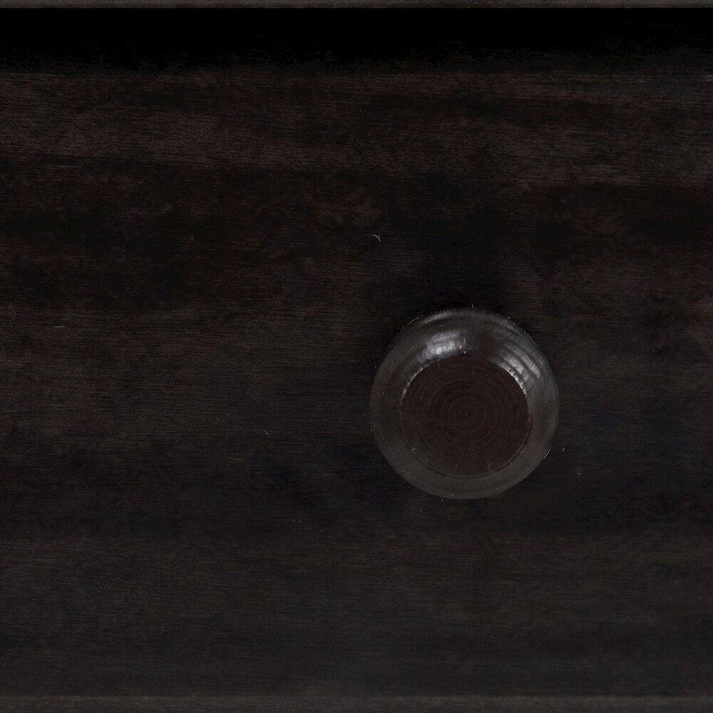 Back. FurniFact - Espresso Night Stand with Usb Port and Solid Wood Design - Espresso.