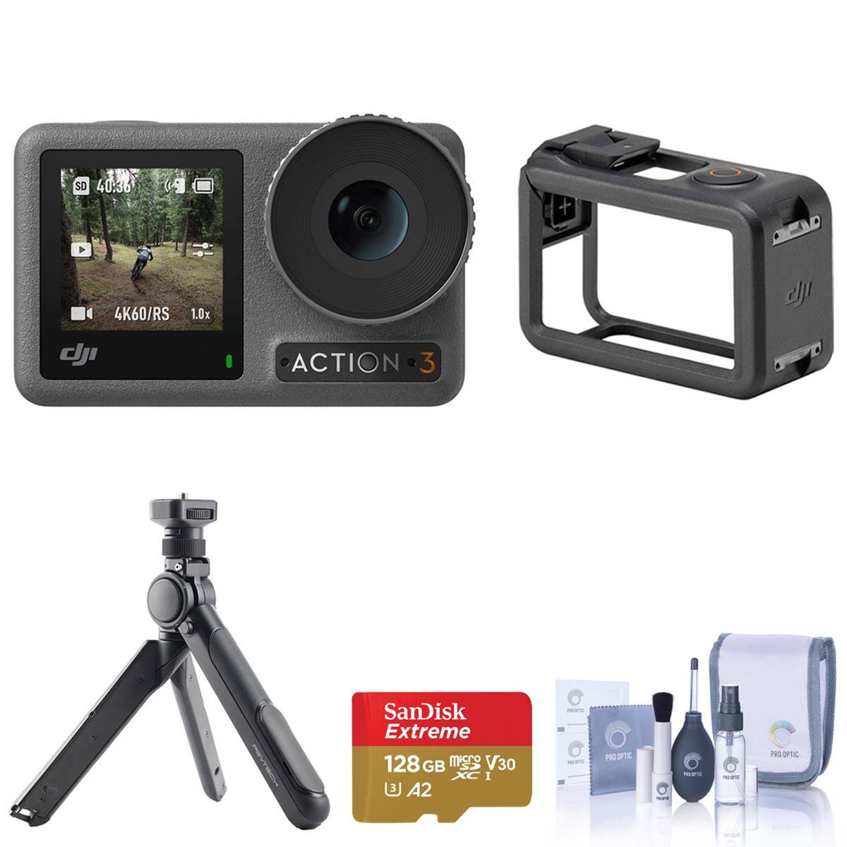 SD 40:36  
4K60/RS 1.0x  
dji  
ACTION 3  
SanDisk Extreme 128 GB micro SD V30 XC I A2  
PRO OPTIC  
Sports  
PRO-5PIC  
PRO 7
