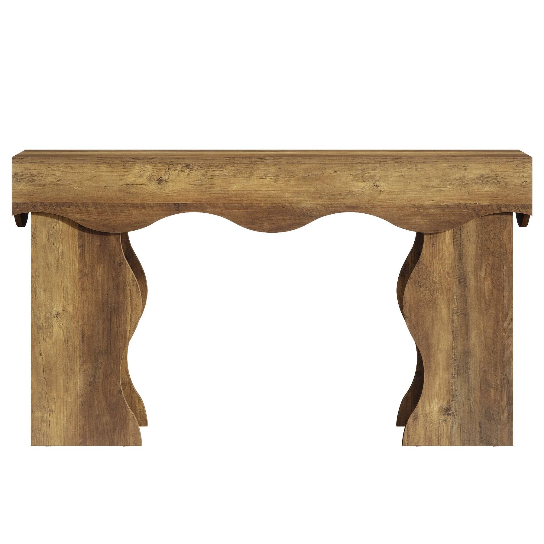 Left. Kadyn - Kadyn Wooden Console Table, Entryway Table, Minimalist Sofa Table for Living Room, Brown - Brown.