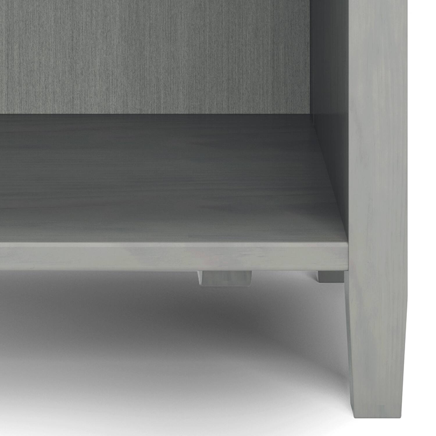 Alt View 7. Simpli Home - Warm Shaker Solid Wood 24 inch Wide Transitional Nightstand in Fog Grey - Fog Grey.