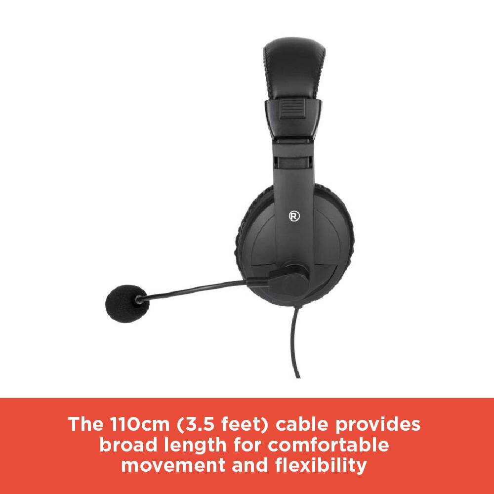 The 110cm (3.5 feet) cable provides broad length for comfortable movement and flexibility.