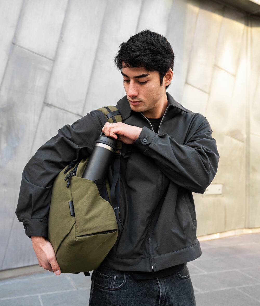 Alt View 10. ALPAKA - ALPAKA Bravo Backpack 23L Laptop Backpack with 16" Sleeve Water-Resistant Travel Commuter Backpack - Green Axoflux 400D.