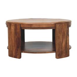 Artisan Furniture - Solid Wood Savoy Leather Coffee Table - Brown