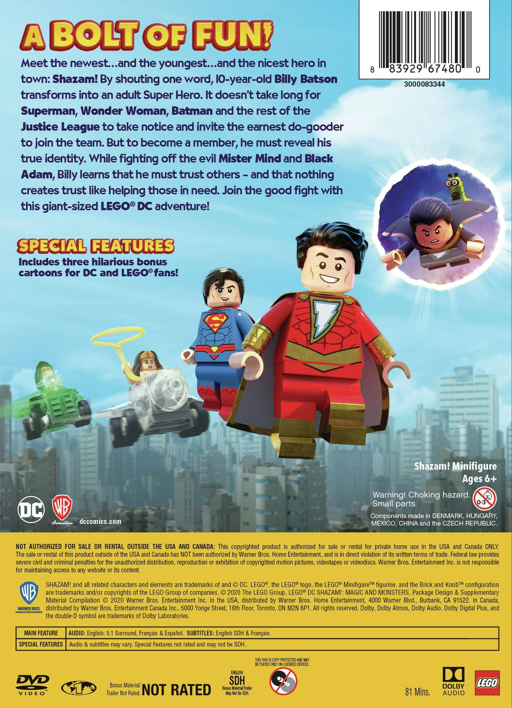 Angle. LEGO DC Shazam: Magic and Monsters (DVD + Toy) [DVD].