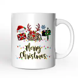 OrnamentallyYou - Postal Worker Buffalo Plaid Mug Christmas Gift - White